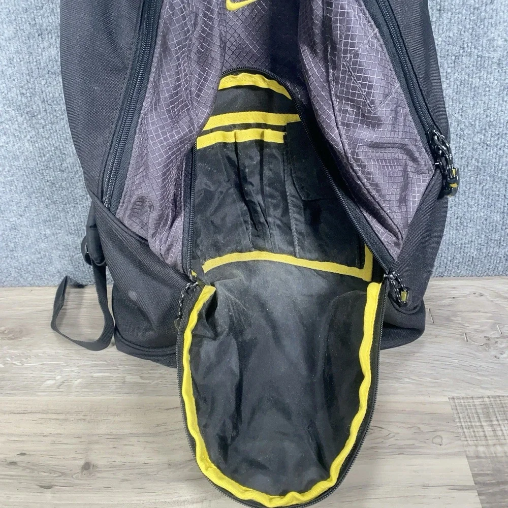 Vintage Nike Travis Scott Mini Swoosh Spell Out Backpack Book Bag‎ Black Yellow